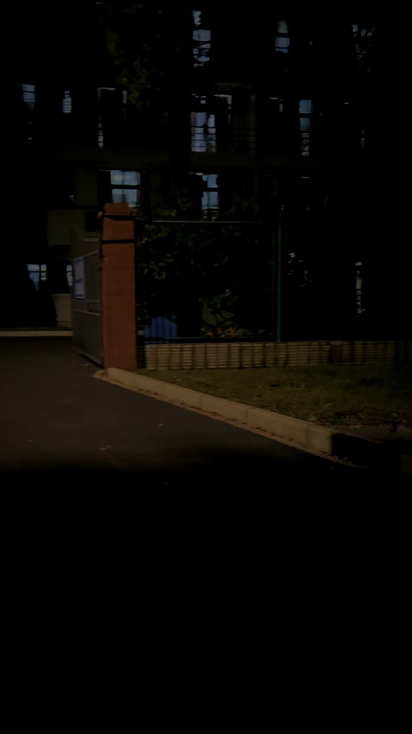 男人村门口夜间照明不足的现场
